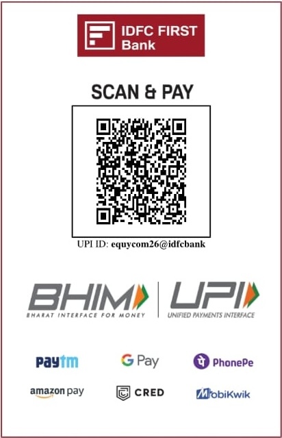 Equycom Research IDFC First Bank UPI QR Code — equycom26@idfcbank