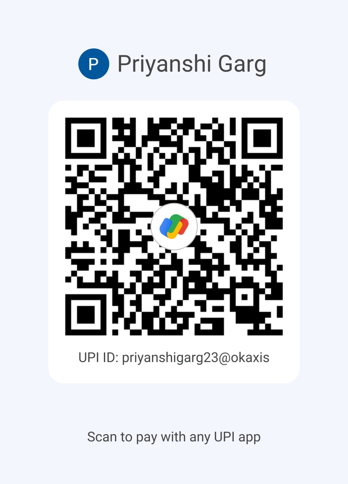 Equycom Research Axis Bank UPI QR Code — priyanshigarg23@okaxis